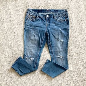 Women’s Vigoss Plus Size The Chelsea Boyfriend Distressed Jeans, Size 18w, EUC